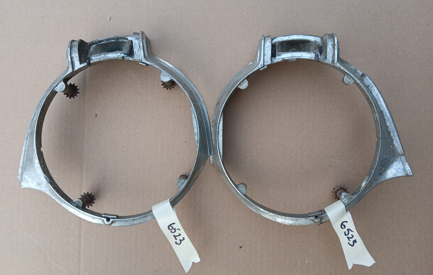 1941 Dodge headlight bezels pair