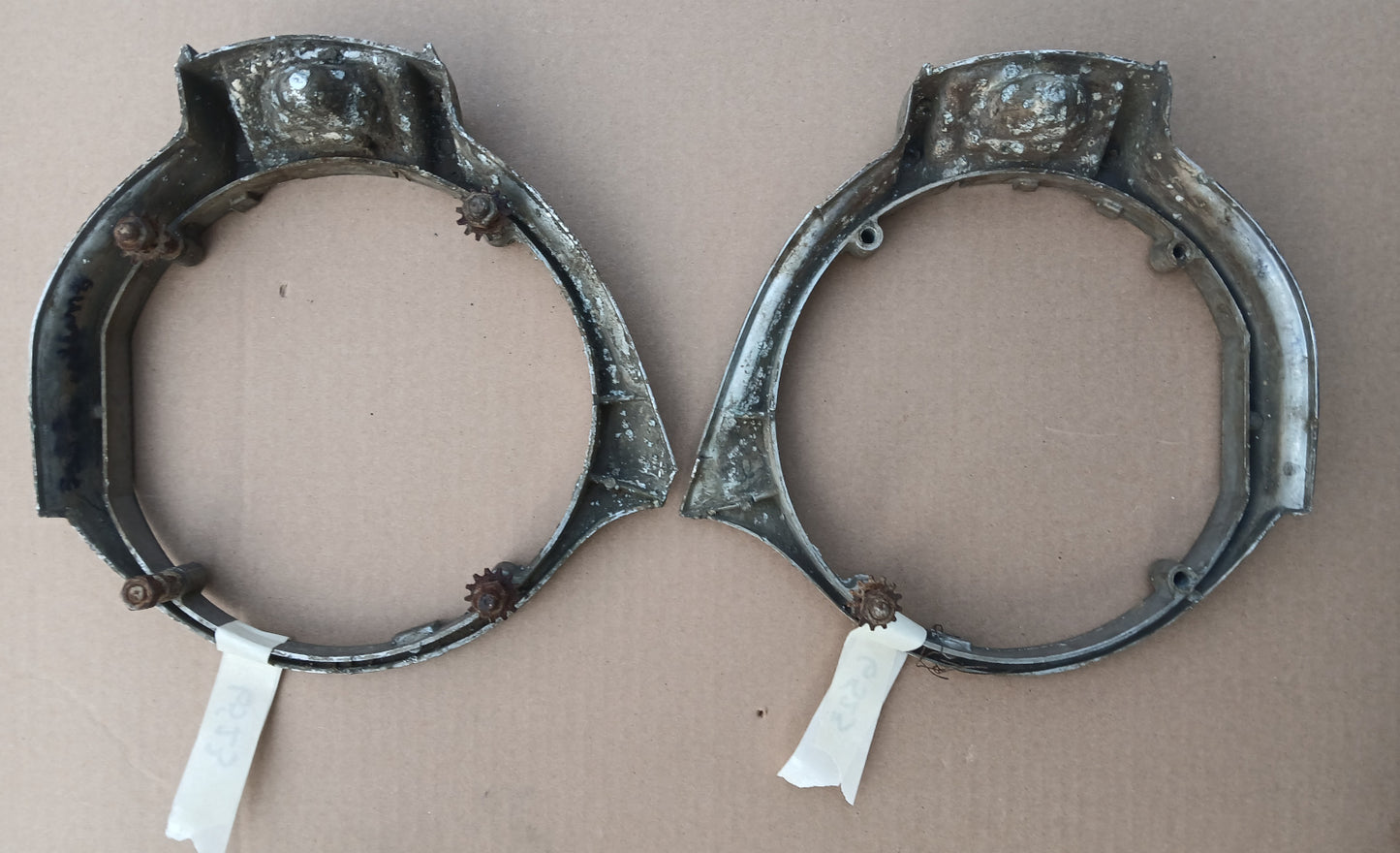 1941 Dodge headlight bezels pair