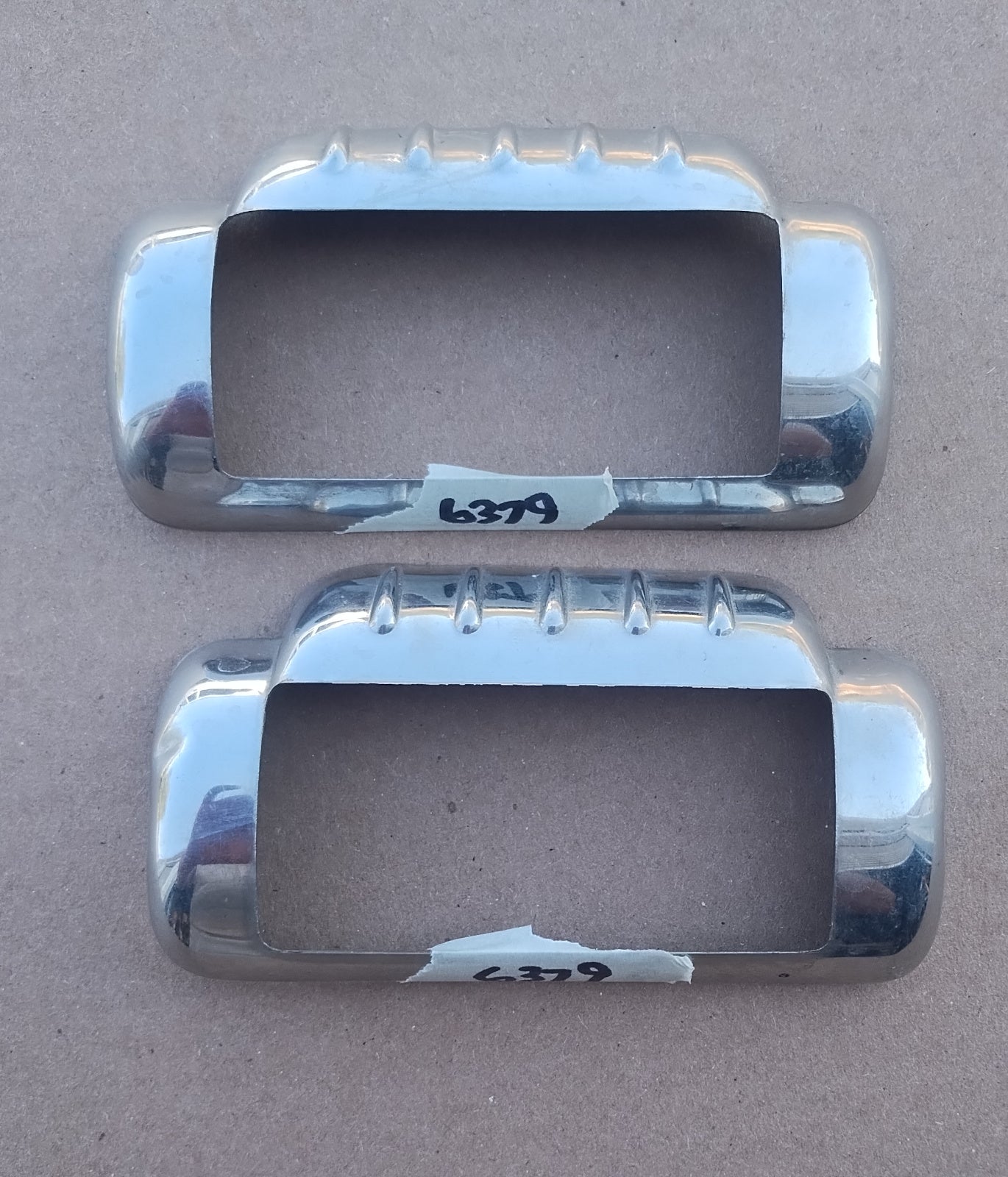 1946 Ford parking light bezels pair