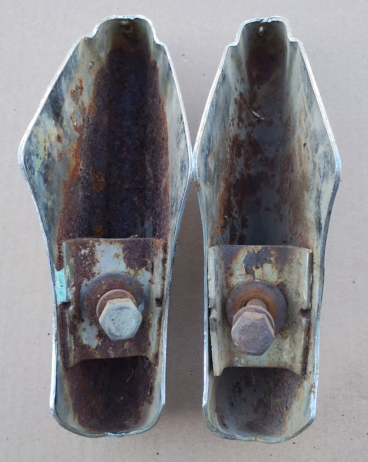 1949-50 Ford front bumper guards pair