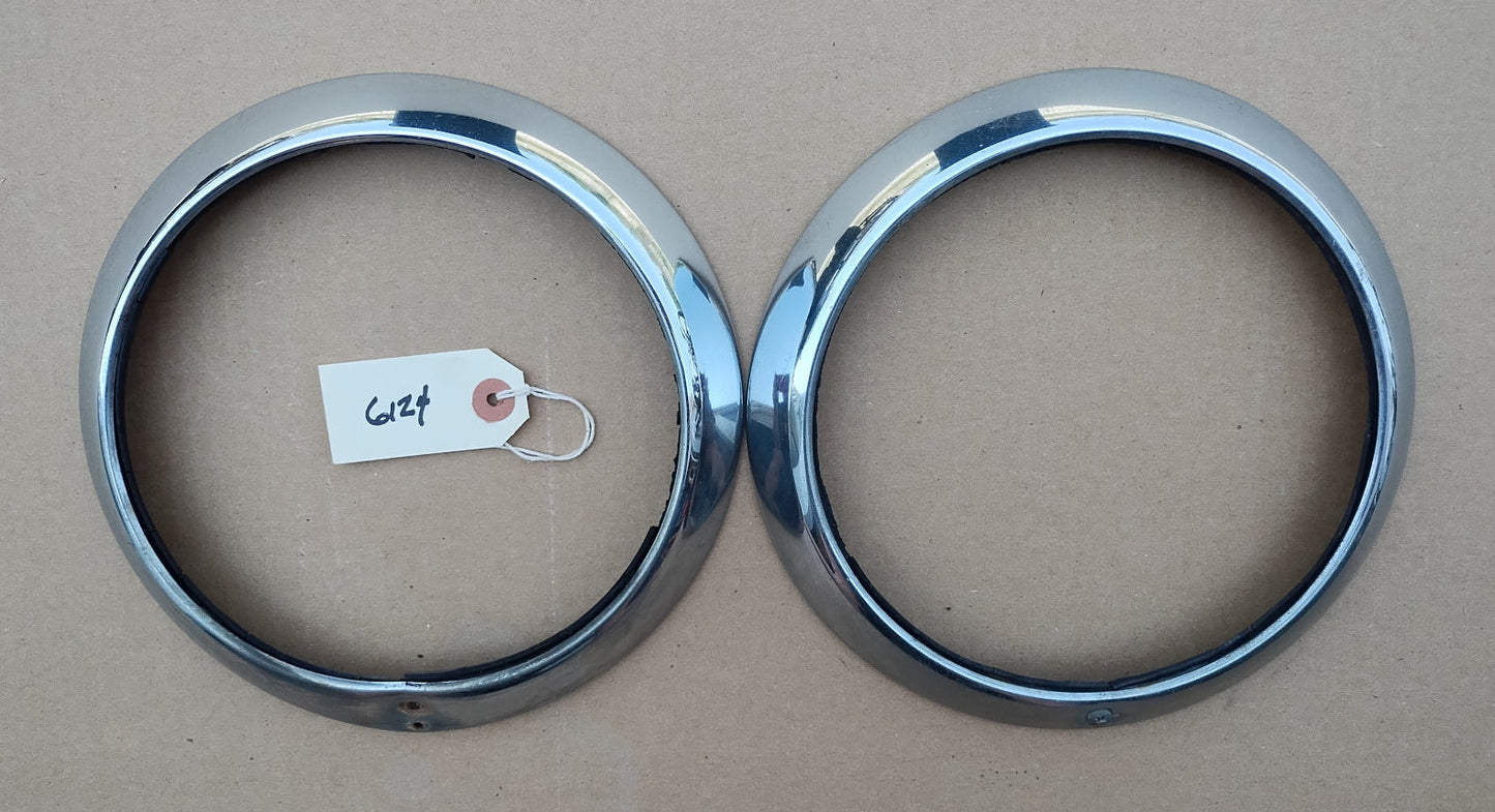 1950 Chevrolet headlight bezels pair