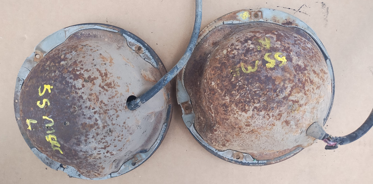 1955-56 Mercury headlight housing buckets pair