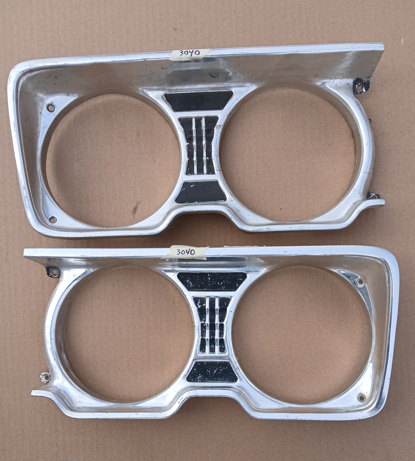 1969 Plymouth Fury headlight bezels pair