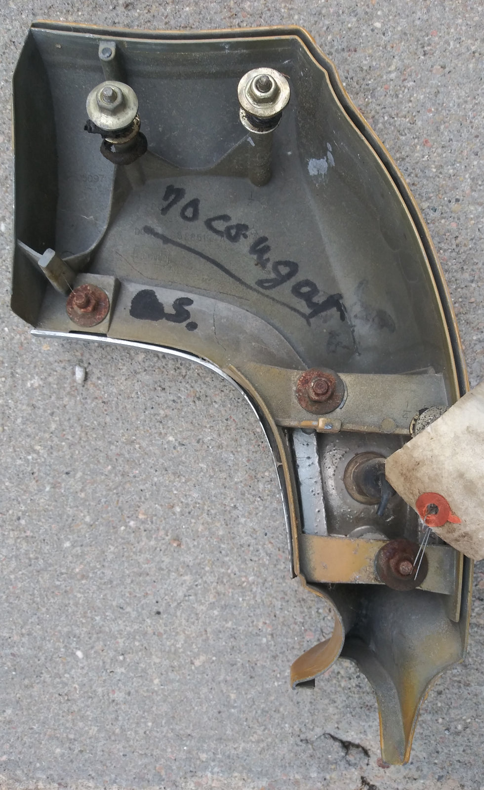 1970 Mercury Cougar rear quarter panel extension driver side