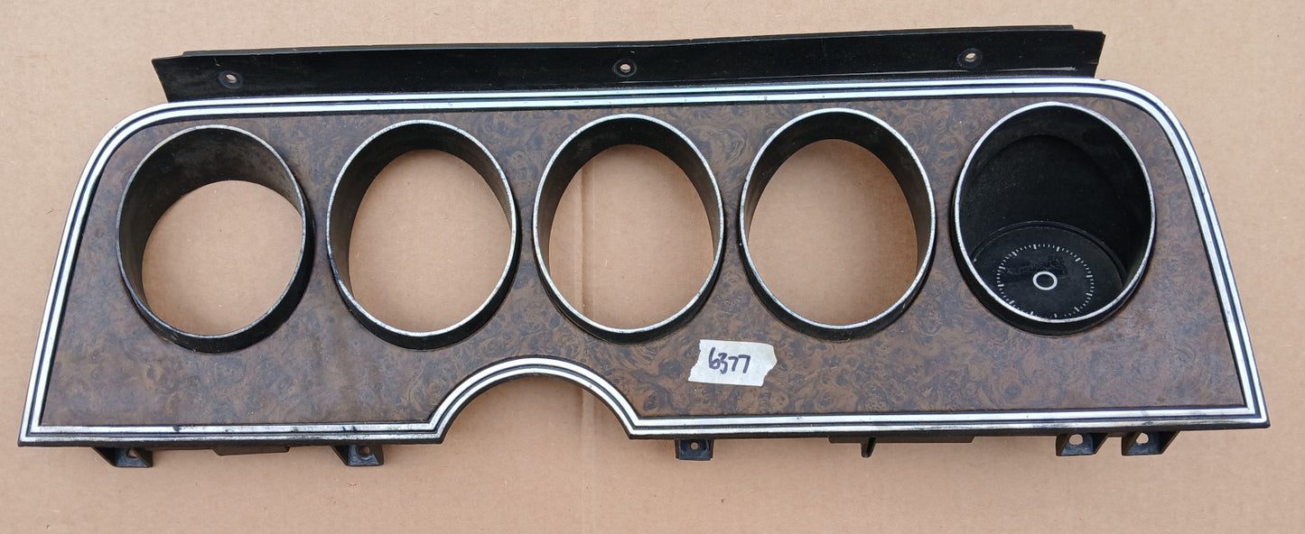 1972 Ford Gran Torino Dash Bezel Standard Cluster Woodgrain