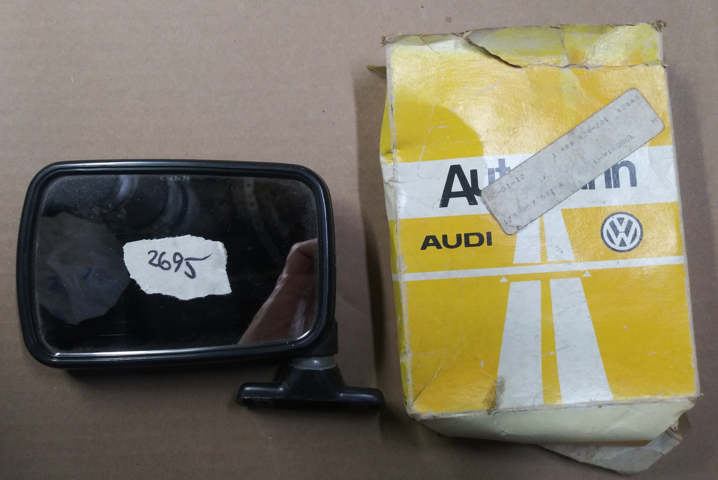 1980s Audi driver mirror