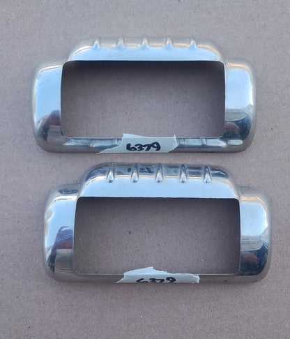 1946-47 Ford parking light/turn signal bezels pair