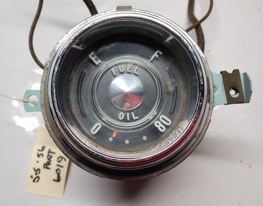 1955-56 Pontiac fuel oil gauge