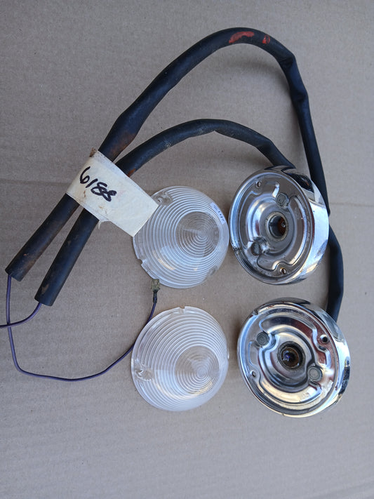 1955 Chevrolet Truck Turn Signal Assemblies Pair with Lenses NEW