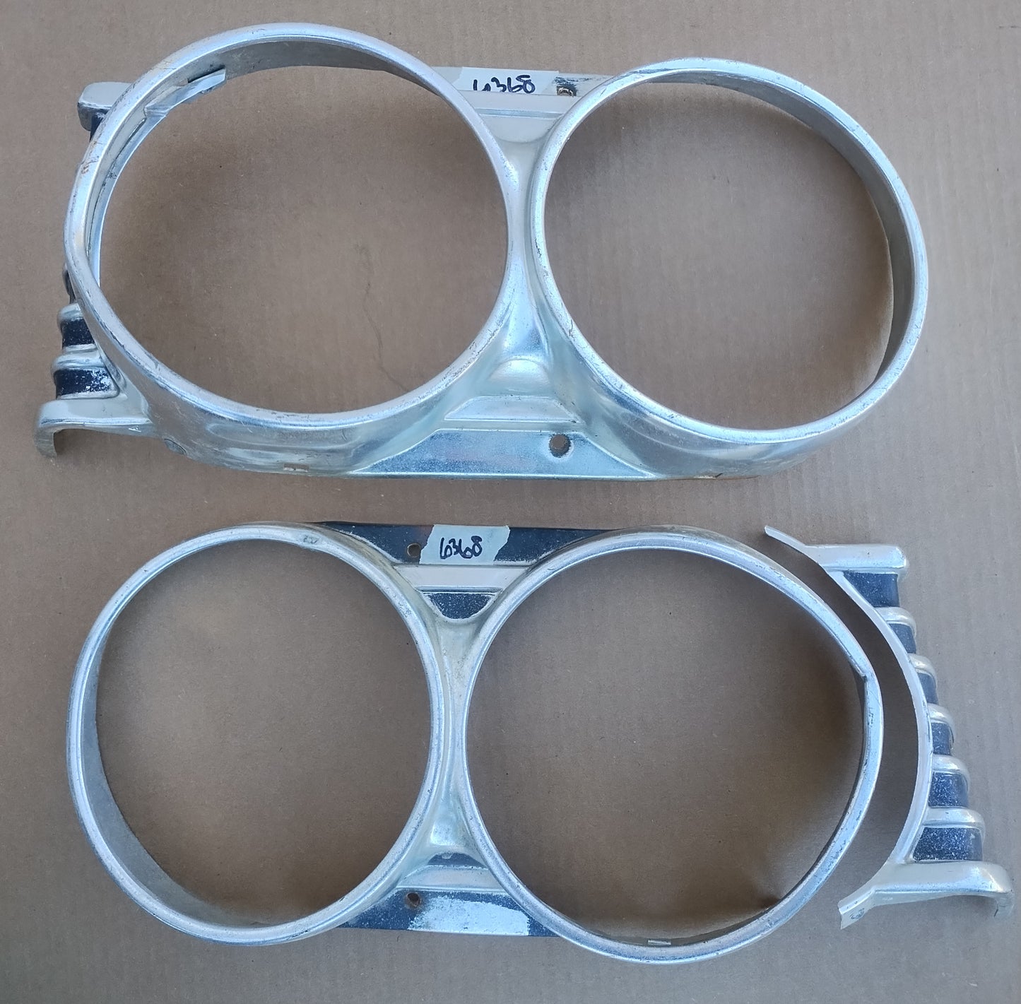 1966 Chevrolet Malibu headlight bezels pair