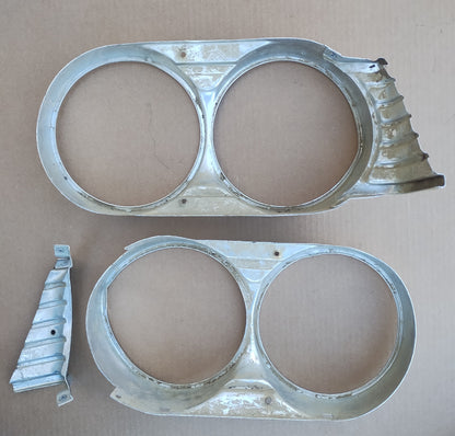 1966 Chevrolet Malibu headlight bezels pair