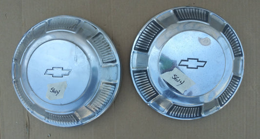 1966 Chevrolet hub caps pair