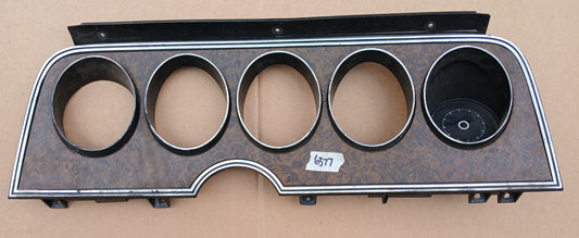 1972 Ford Gran Torino Dash Bezel Standard Cluster Woodgrain