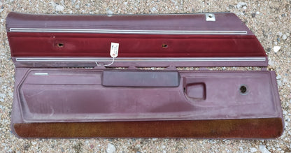 1976 Oldsmobile Cutlass 2d driver door panel maroon