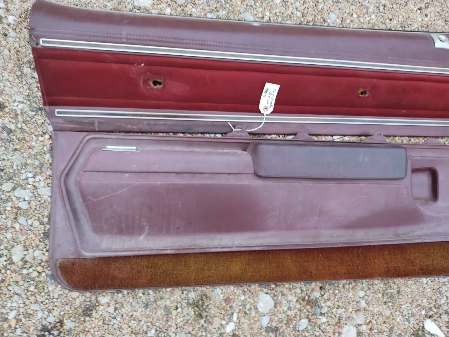 1976 Oldsmobile Cutlass 2d driver door panel maroon