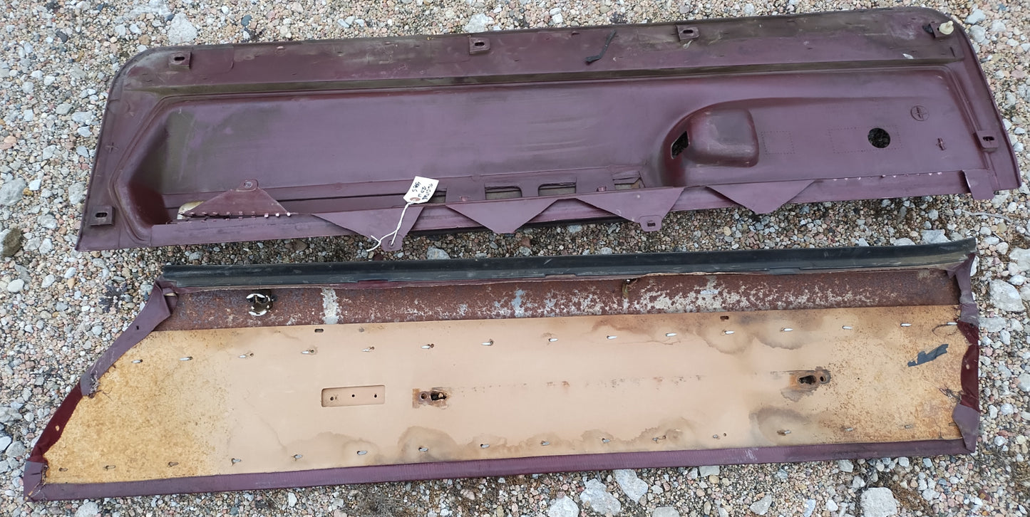 1976 Oldsmobile Cutlass 2d driver door panel maroon