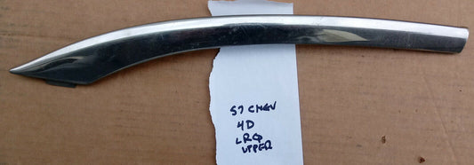 1957 Chevy 4d left rear door/quarter upper trim