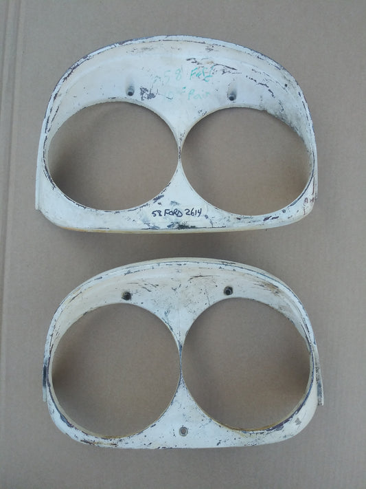 1958 Ford headlight bezels pair