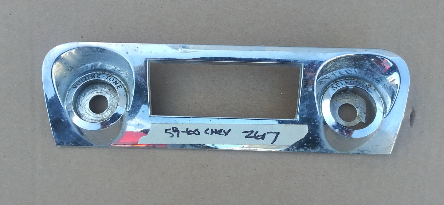 1959-60 Chevrolet Impala Belair Biscayne radio faceplate