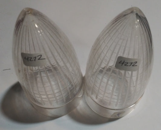 1959 Cadillac bullet taillight lenses clear pair