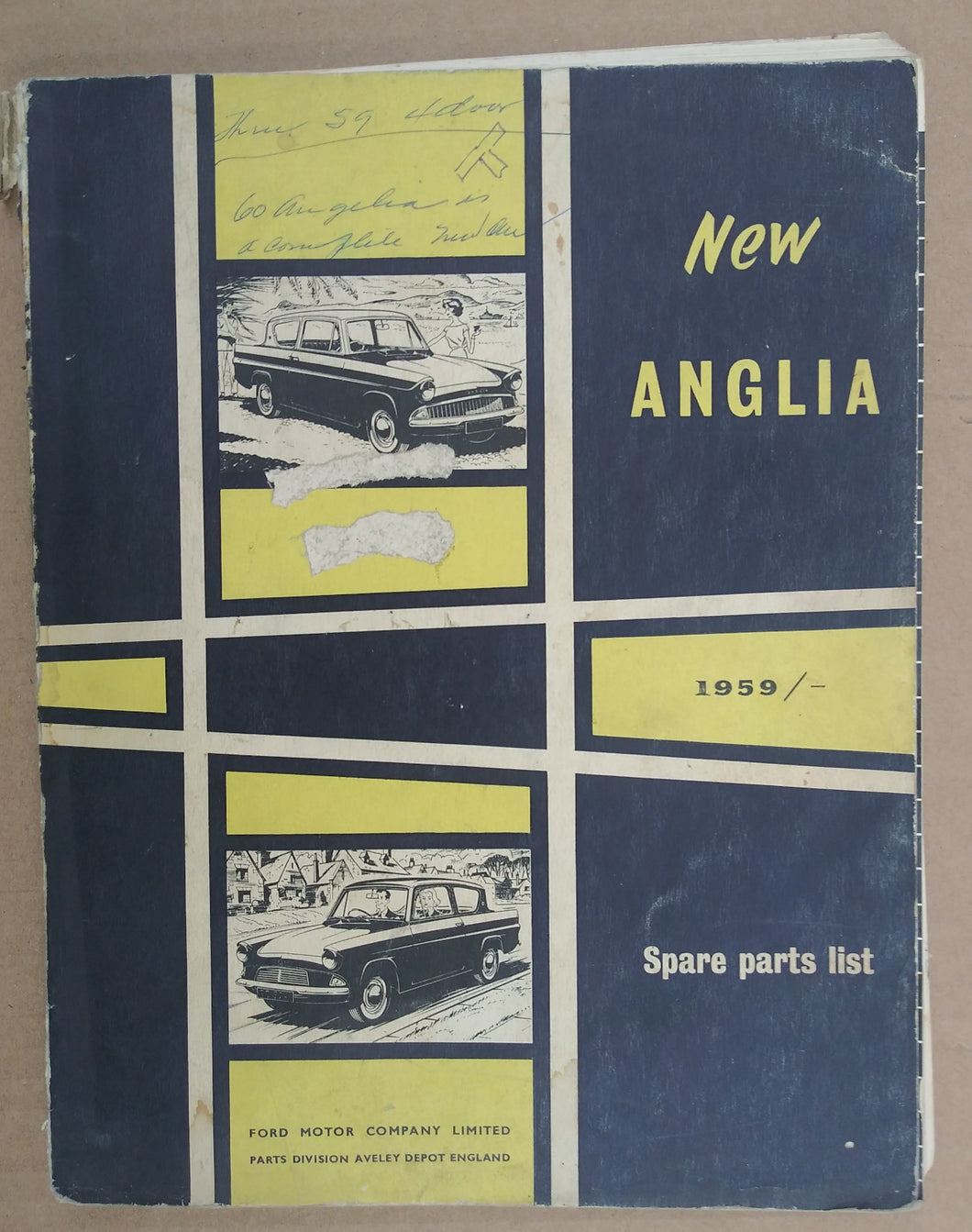 1959 English Ford Anglia spare parts list