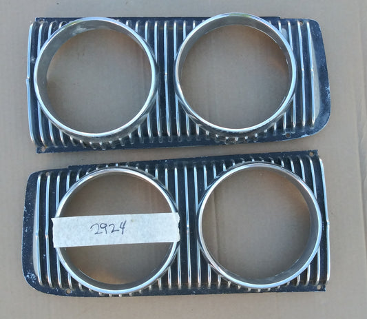 1966 Dodge Polara Monaco headlight bezels pair