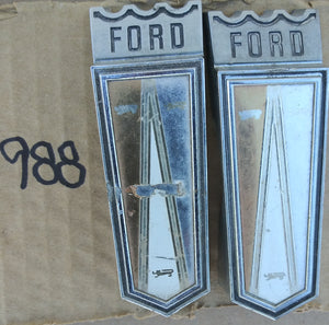 1966 Ford front fender emblems pair
