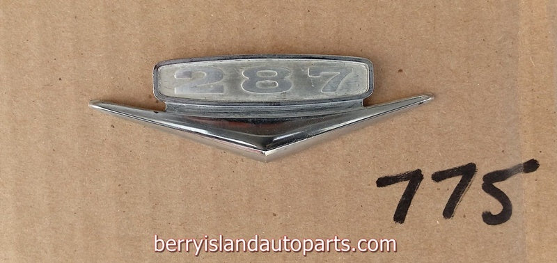 1966 Rambler 287 V8 fender badge