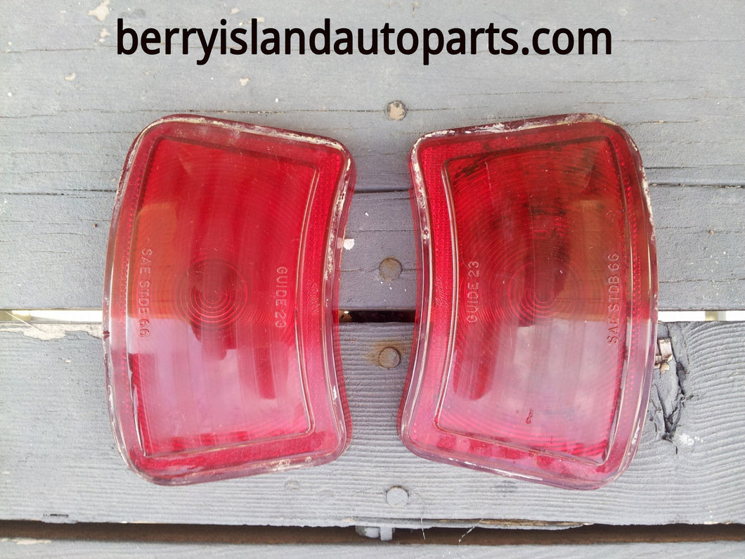 1966 Pontiac Lemans taillight lenses pair