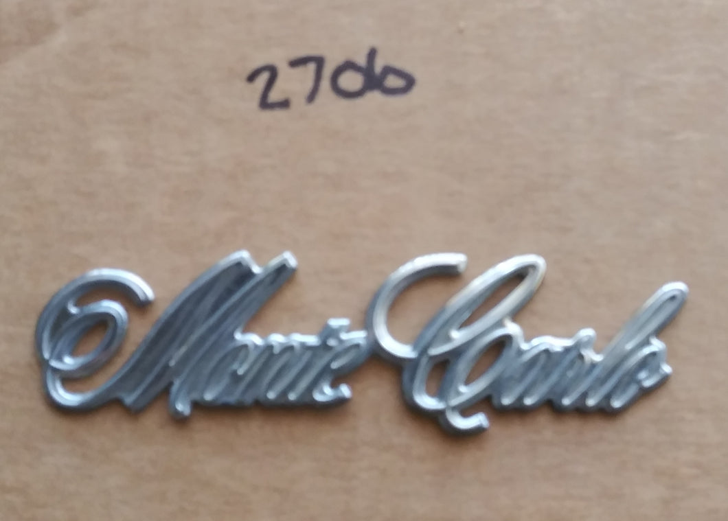 1970-72 Chevrolet Monte Carlo script