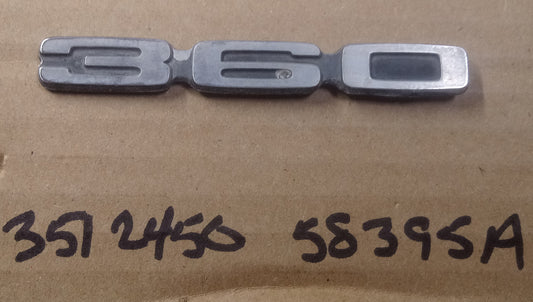 1970-72 Plymouth 360 fender trim badge