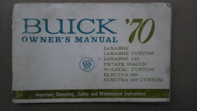 1970 Buick owners manual
