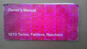 1970 Ford Torino Fairlane Ranchero owners manual