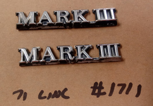 1971 Lincoln Continental MK III side emblems