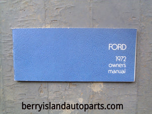 1972 Ford owners manual